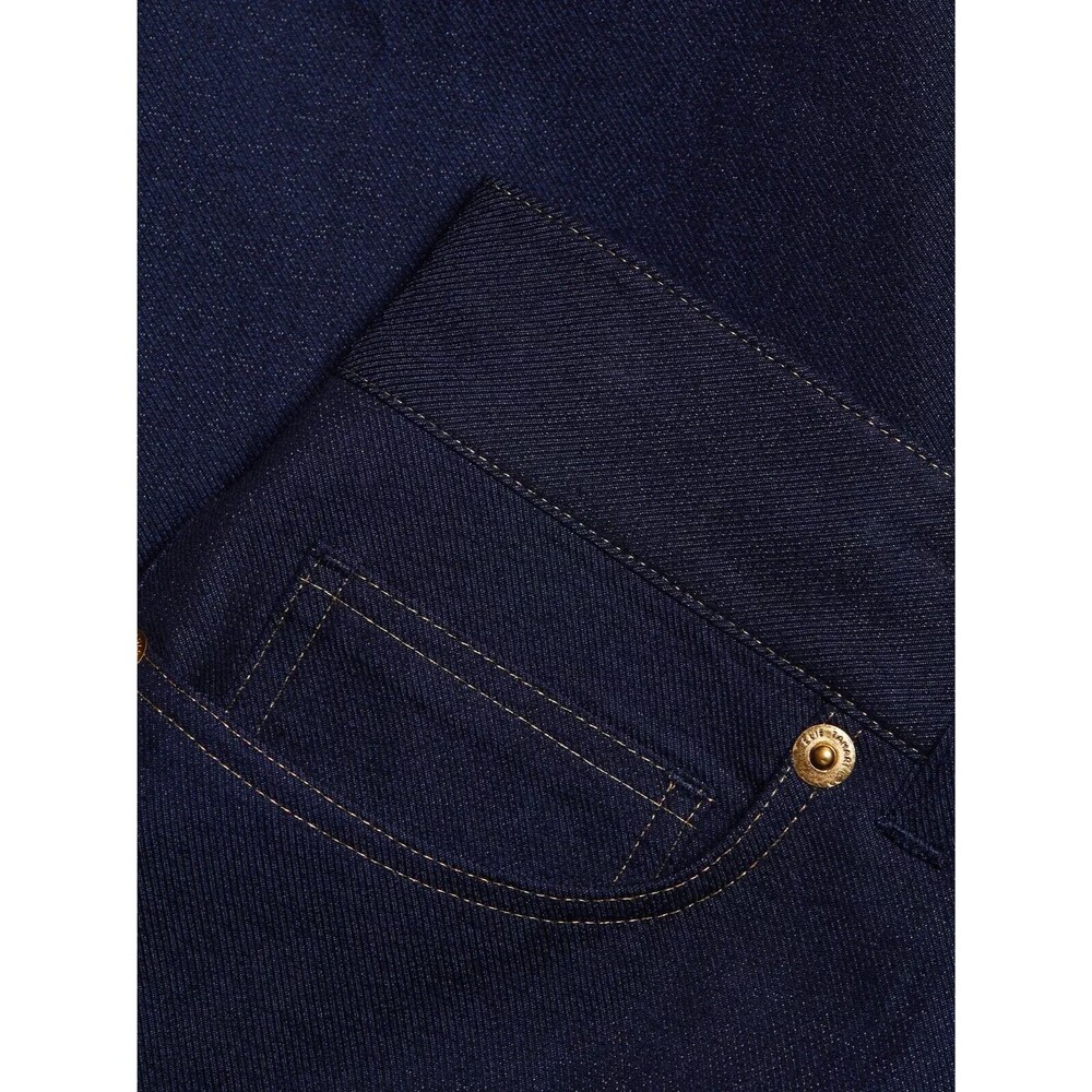 Elie Tahari womens The Gavi Slit Knit Jeans size 2 Midnight Blue 31" inseam $295 - Picture 9 of 16